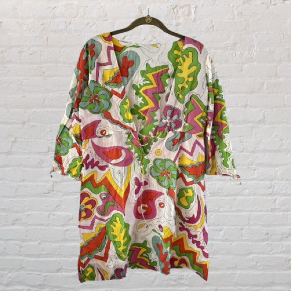 Gretchen Scott SMALL Colorful Abstract Pattern Dress Swim cover